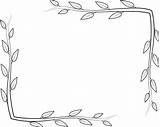 Frame Coloring Pages Book Printable Flower sketch template