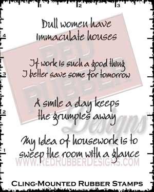 humor  cling mount rubber stamps red rubber designs