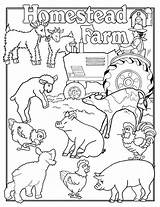 Farm Coloring Pages Animals Animal Printable Kids Color Family People Jobs Web Charlotte Print Farms Fair Country Sheets Sheet Homestead sketch template