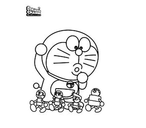 Coloring Pages Doraemon Nobita Dorami Shizuka Suneo