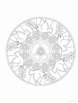 Mandalas Groovy sketch template