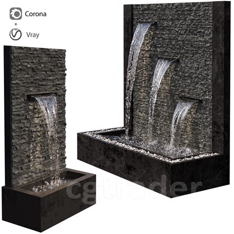 wall fountains  model cgtrader