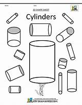 Shapes Cylinders 3d Printable Cylinder Clipart Template Color Shape Templates Math Coloring Pages Salamanders Prisms Clipground Triangular sketch template