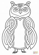 Celtic Coloring Owl Pages Printable Designs Drawing Artwork Categories sketch template