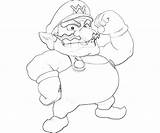 Wario Coloring Pages Super Template Mario Bros sketch template