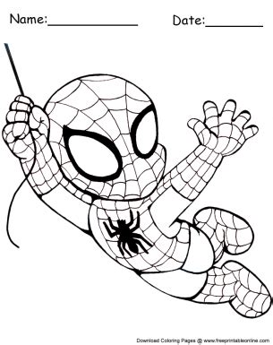 coloring book cute spiderman coloring pages kids  adult coloring pages