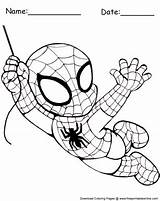 Spiderman Swinging sketch template