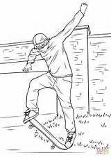 Coloring Skateboarding Street Park Skate Pages Printable Drawings Template Categories sketch template