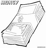 Money Coloring Pages Clipart Print Clip Pdf Library Designlooter Bill Book sketch template