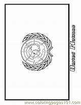 United Nations Coloring Printable Flags Color Pages Education sketch template