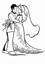 Bruid Huwelijk Bruidegom sketch template