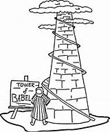 Babel Tower Coloring Pages Drawing Color Bible Story Kids Printable Getdrawings Getcolorings Paintingvalley sketch template
