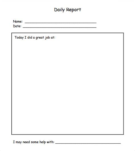 sample daily reports  google docs ms word pages