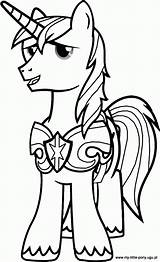 Coloring Pages Pony Shining Little Armor Popular Library Clipart sketch template