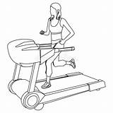 Treadmill Faceless sketch template