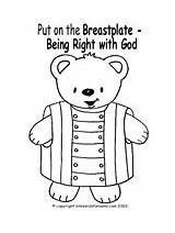 Righteousness Breastplate Preschool sketch template
