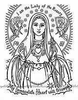 Fatima Rosary Colouring Venduto sketch template