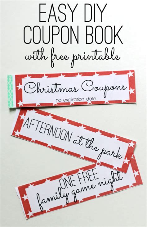 printable kids christmas coupon books