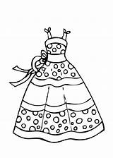 Coloring Pages Dress Printable Clothing Popular sketch template