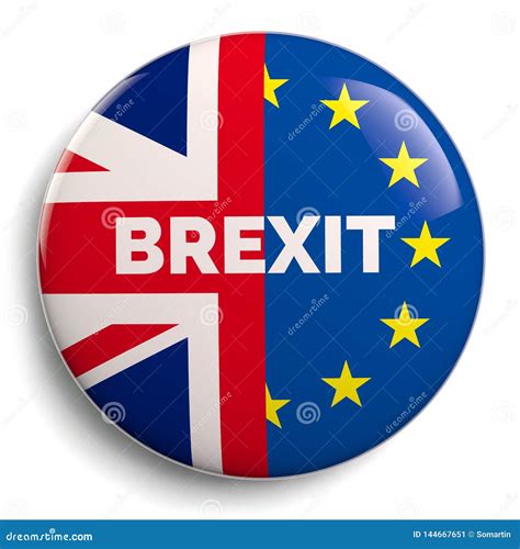brexit concept uk  eu icon stock illustration illustration  brexit button