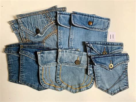 Reclaimed Salvaged Denim Blue Jean Button Down Back