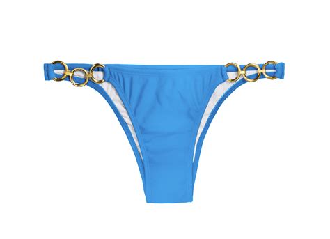 bikini bottoms blue swimsuit bottom  rings blue trio
