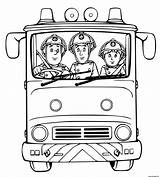 Pompier Pompiers Camion Passer Laction sketch template