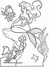 Ariel Coloring Pages Flounder Getcolorings sketch template