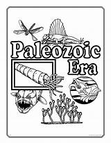 Coloring Paleozoic Prehistory Montessori Prehistoric Archaeology sketch template