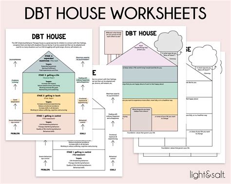 dbt house worksheet printable