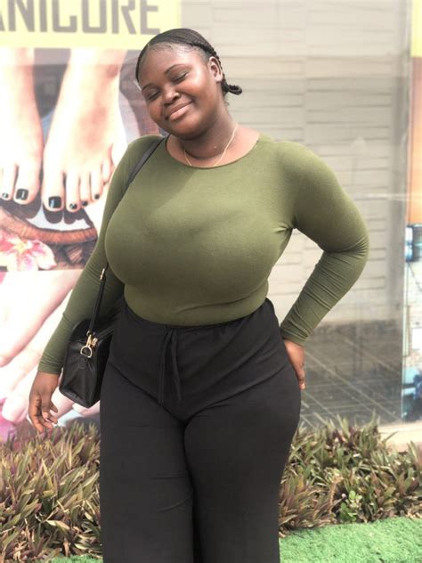 Busty Nigerian Lady Causes Stir With Her Ample Bosom Tells Men Shes