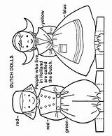 Dutch Sheets Coloring Kleurplaat Dolls Pages Girl Boy Paper Activity Holland Doll Boerin Youth Children Boer Printable Traditional Bluebonkers International sketch template