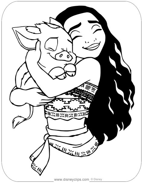 coloring pages disney moana
