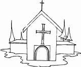 Church Coloring Pages Winter Color Getdrawings Catholic Drawing sketch template