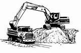 Coloring Pages Excavator Disney Heavy Equipment sketch template