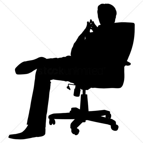 businessman sitting on a chair silhouette vector image 1463612 stockunlimited