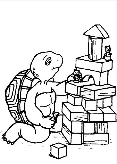 franklin  turtle coloring pages