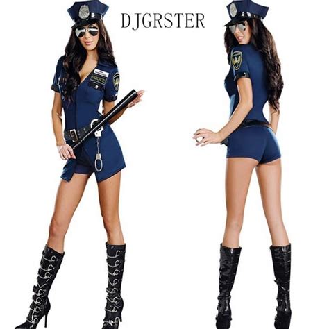 djgrster halloween costumes for women police cosplay costume sex cop