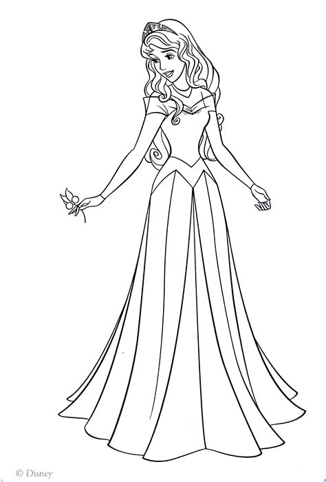 princess aurora  colouring pages