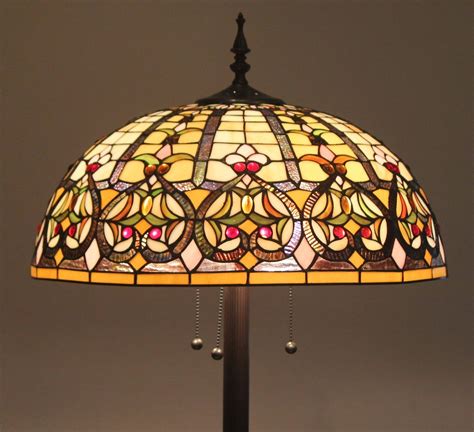 Tiffany Style Stained Glass Floor Lamp Granduer W 20