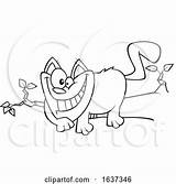 Grinning Cheshire Branch Cat Cartoon Toonaday 2021 sketch template