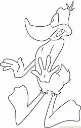 Shocks Daffy Duck sketch template