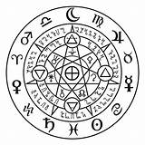 Sigil Occult Planets Asteroids Scripts Esoteric Zodiacal Alchemy sketch template