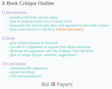 write  book critique   professional