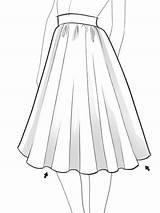 Drawing Skirt Dress Draw Outline Fashion Anime Flare Flared Skirts Clothes Drawings Reference Step Fabric Sketches Idrawfashion Paintingvalley sketch template