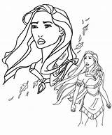 Pocahontas Princesscoloring sketch template