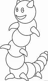 Caterpillar Clipart Coloring4free Coloring Pages Bpng Printable Happy Related Posts Creazilla sketch template