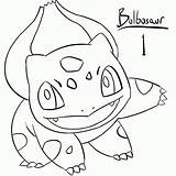 Coloring Bulbasaur sketch template