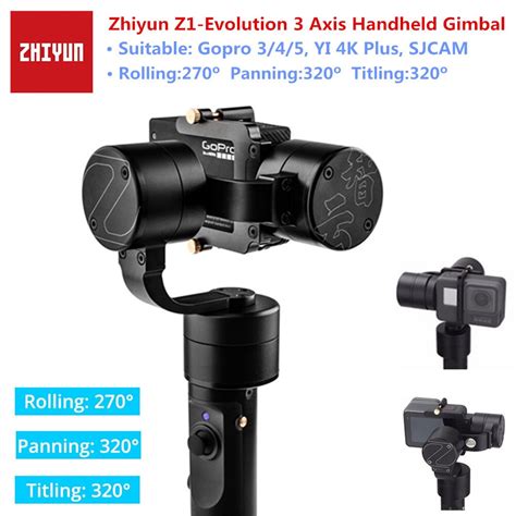 zhiyun  evolution  axis handheld gimbal  degree outdoor action camera gimbal stabilizer