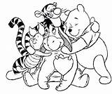 Coloring Pooh Disney Pages Roo Piglet Tigger Winnie Eyore Colouring Friends Winne sketch template